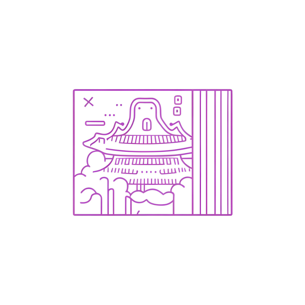 Cheong Wa Dae line drawing from ifnoif in Bukchon